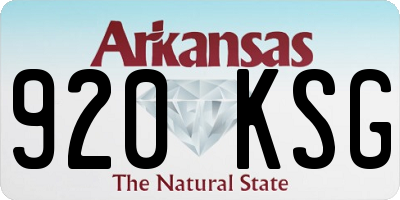 AR license plate 920KSG