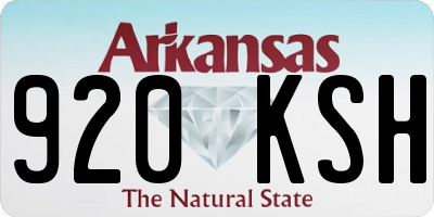 AR license plate 920KSH