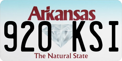 AR license plate 920KSI