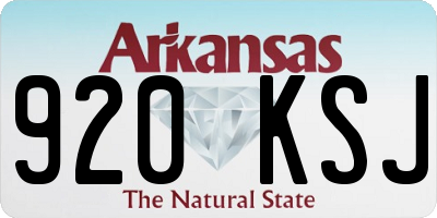 AR license plate 920KSJ