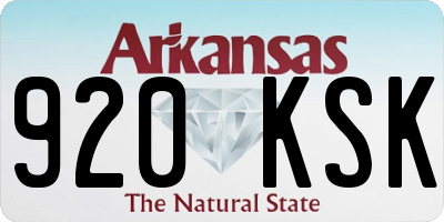 AR license plate 920KSK