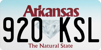 AR license plate 920KSL
