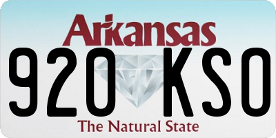 AR license plate 920KSO