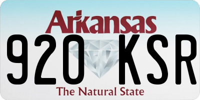 AR license plate 920KSR