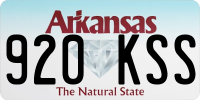 AR license plate 920KSS