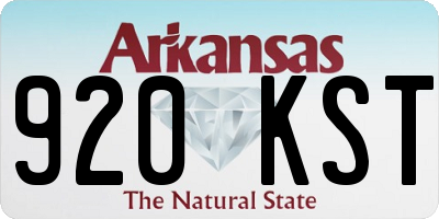 AR license plate 920KST
