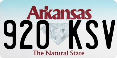AR license plate 920KSV