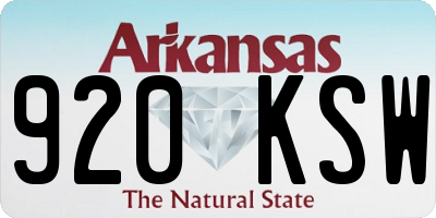 AR license plate 920KSW