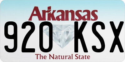 AR license plate 920KSX