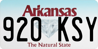 AR license plate 920KSY