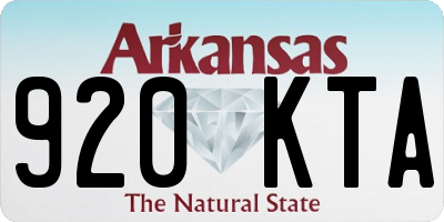 AR license plate 920KTA
