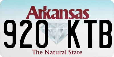 AR license plate 920KTB