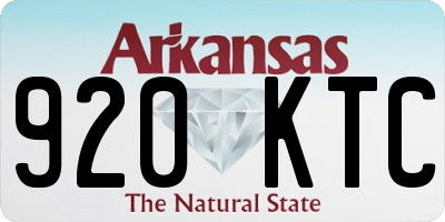 AR license plate 920KTC