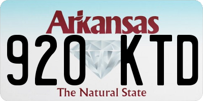 AR license plate 920KTD