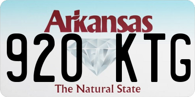 AR license plate 920KTG