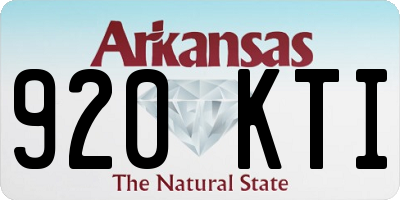 AR license plate 920KTI