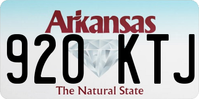 AR license plate 920KTJ