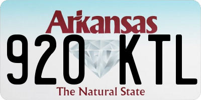 AR license plate 920KTL