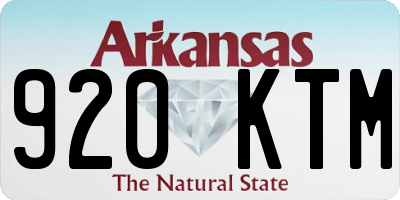 AR license plate 920KTM