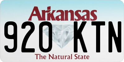 AR license plate 920KTN