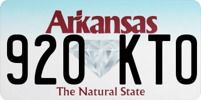 AR license plate 920KTO