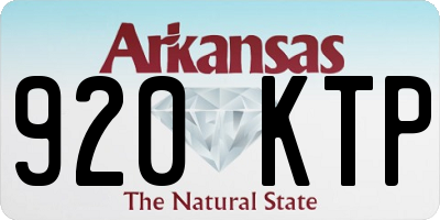 AR license plate 920KTP
