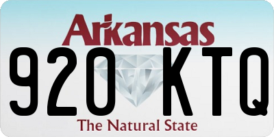 AR license plate 920KTQ