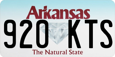 AR license plate 920KTS