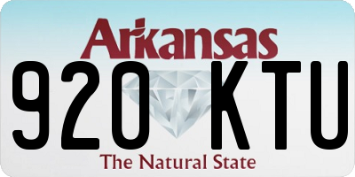 AR license plate 920KTU