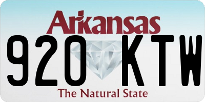 AR license plate 920KTW