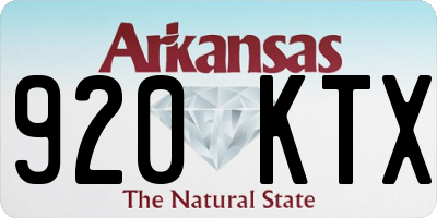 AR license plate 920KTX