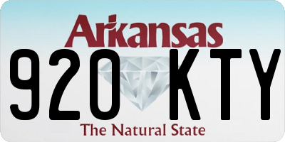AR license plate 920KTY