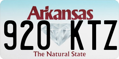 AR license plate 920KTZ