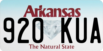 AR license plate 920KUA