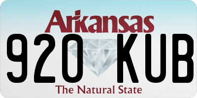 AR license plate 920KUB