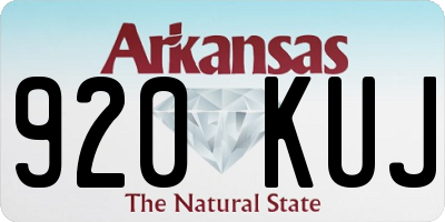 AR license plate 920KUJ