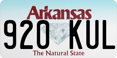 AR license plate 920KUL