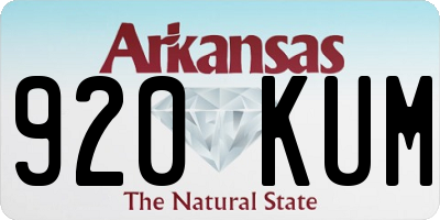 AR license plate 920KUM
