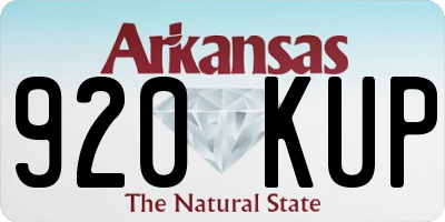 AR license plate 920KUP