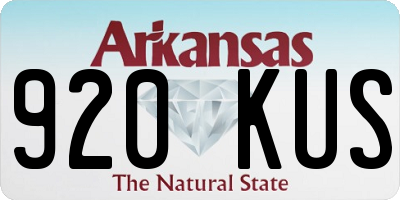 AR license plate 920KUS