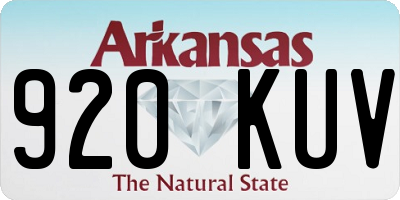 AR license plate 920KUV