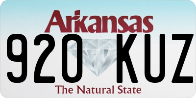 AR license plate 920KUZ
