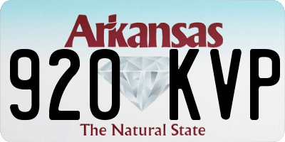 AR license plate 920KVP