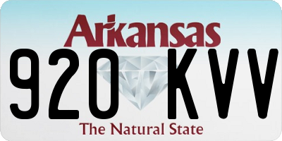 AR license plate 920KVV