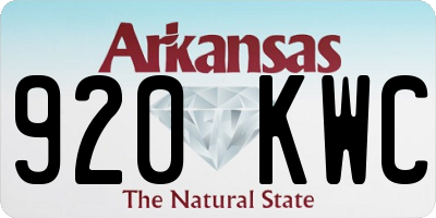 AR license plate 920KWC