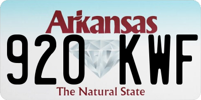 AR license plate 920KWF