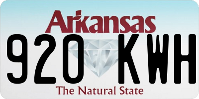 AR license plate 920KWH