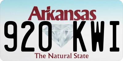 AR license plate 920KWI