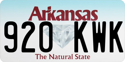 AR license plate 920KWK