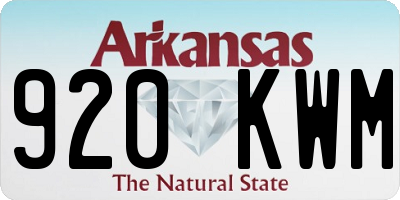 AR license plate 920KWM